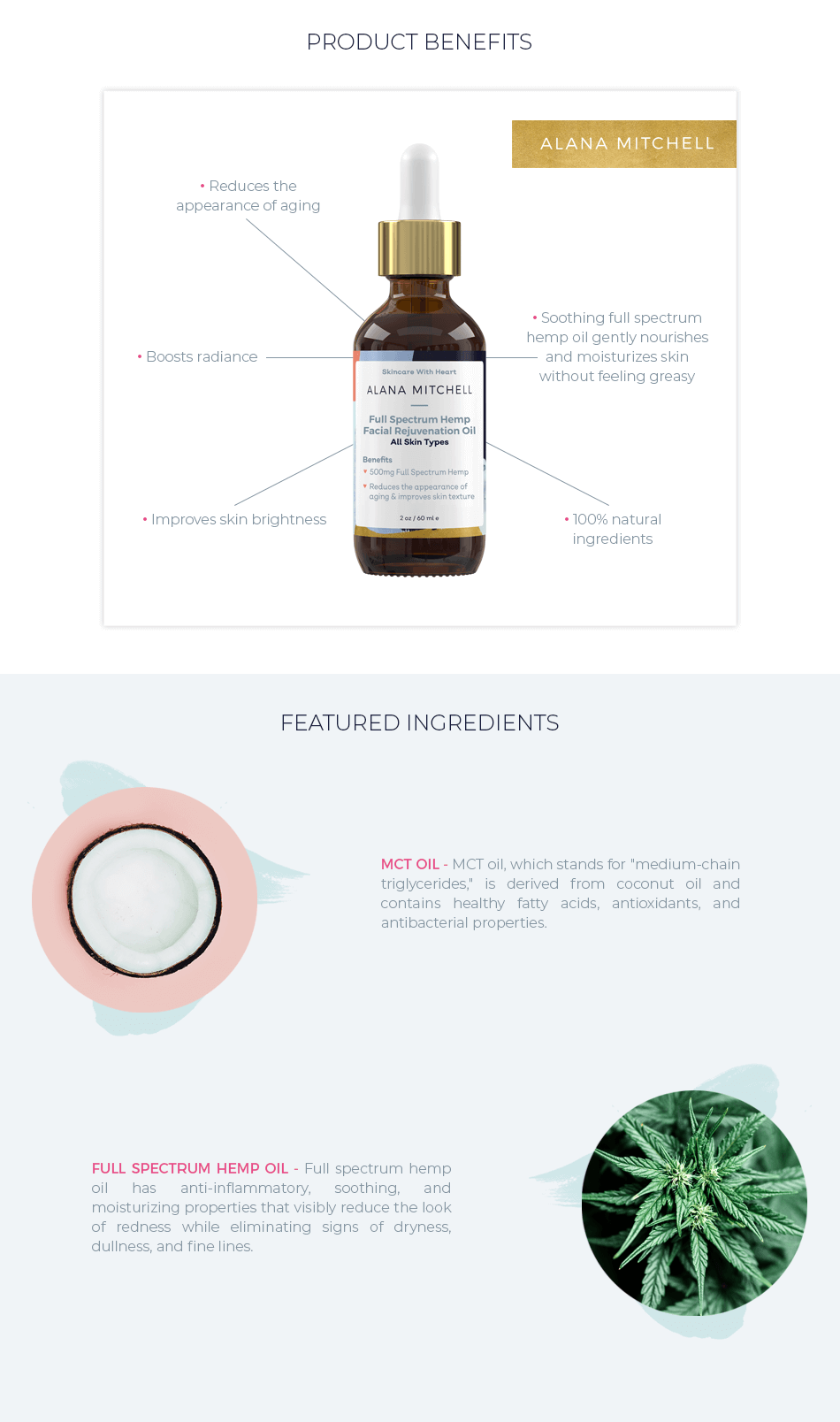 alana mitchell full spectrum hemp facial oil